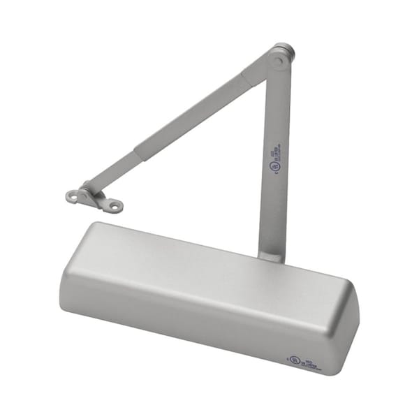 Door Closer, Tri-Packed, Non-Hold Open, Adjustable Size 1-6, Aluminum